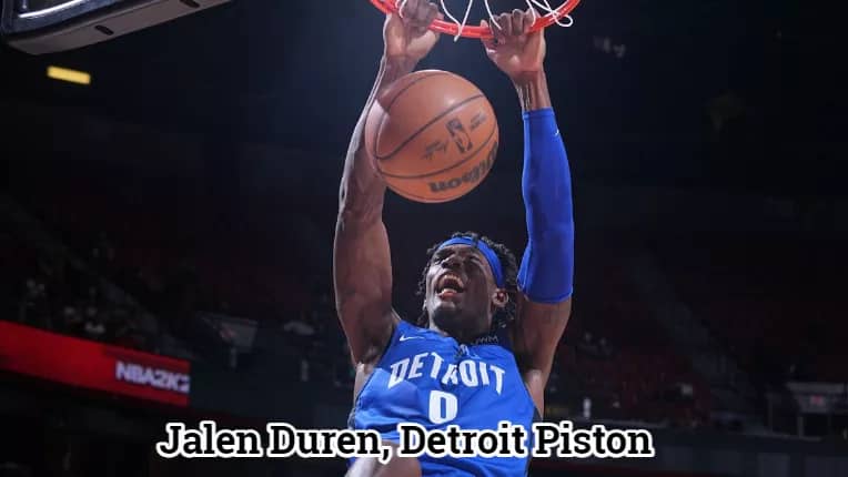 Jalen Duren, Detroit Piston 2022
